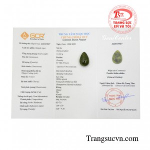 Mặt đá peridot chất lượng