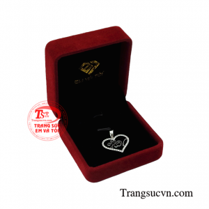 Mặt dây chữ vàng trắng nữ tính