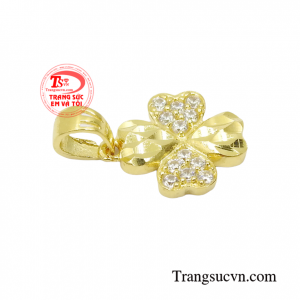 Mặt dây chuyền vàng may mắn vàng 10k bền đẹp, chất lượng