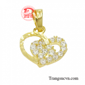 Mặt dây nữ trái tim xinh xắn 10k cao cấp