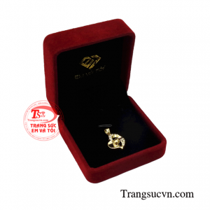 Mặt dây trái tim vàng tây