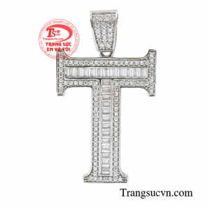 Mặt dây vàng trắng chữ T là một sản phẩm mới của trang sức Em và Tôi với thiết kế độc đáo