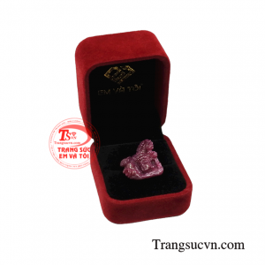 Mặt Phật Thích Ca ruby an yên có giấy kiểm định.