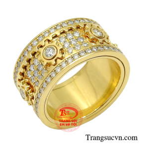 Nhẫn nam vàng kim cương đảm bảo chất lượng sản phẩm.