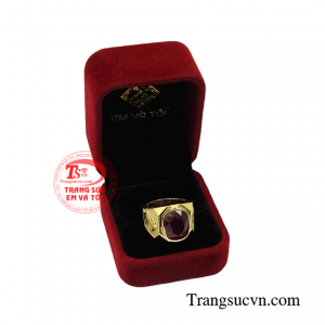 Nhẫn nam ruby phúc lộc đảm bảo chất lượng.