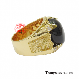 Nhẫn nam vàng tây Sapphire sao cao cấp chế tác theo yêu cầu, giao hàng toàn quốc.