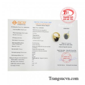 Nhẫn nam thạch anh tóc thịnh vượng chất lượng.