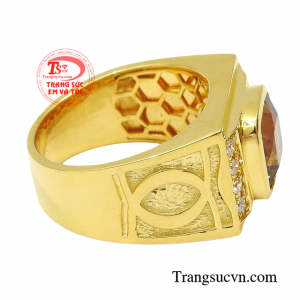 Nhẫn nam vàng tây đá quý thạch anh sẽ là sự lựa chọn hoàn hảo dành cho bạn.