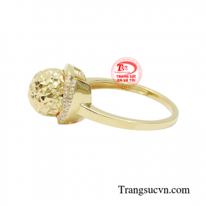 Nhẫn nữ vàng xinh yêu chế tác theo yêu cầu, giao hàng toàn quốc.