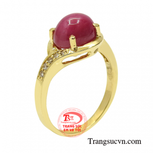 Nhẫn nữ ruby sao phúc lộc được chế tác tinh xảo từ viên đá ruby sao thiên nhiên mang đến vẻ đẹp thanh lịch và đầy ấn tượng cho phái đẹp.