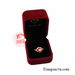 Nhẫn nữ ruby sao phúc lộc phong thủy.