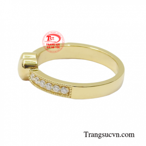 Nhẫn nữ vàng tây chế tác đẹp, giao hàng nhanh toàn quốc.