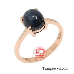 Nhẫn nữ vàng hồng đá sapphire dành cho nữ tinh xảo thanh toán an toàn.