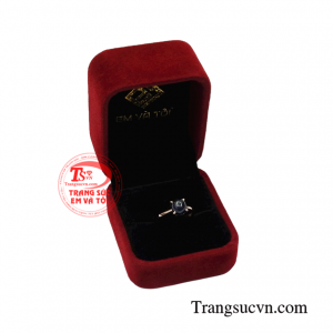 Nhẫn nữ vàng hồng sapphire phong thủy.