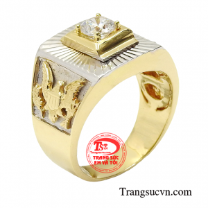 Nhẫn vàng tây nam mạnh mẽ mang đến vẻ hiện đại, lịch thiệp cho phái mạnh.