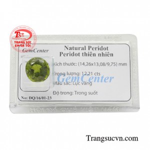 Peridot thiên nhiên chất lượng cao, có giấy kiểm định đảm bảo