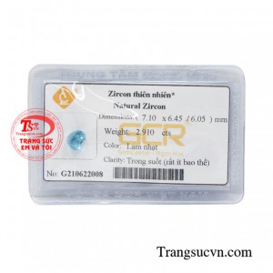 Viên zircon ép vỉ chất lượng màu sắc bắt mắt, có giấy kiểm định đá quý uy tín.