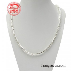 Dây chuyền bạc nam dũng mãnh mang đến sự khỏe khoắn cho người dùng.