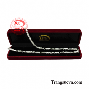 Dây chuyền bạc nam giới phong độ