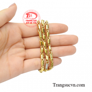 Dây chuyền nam giới lịch lãm 10k sáng bóng.