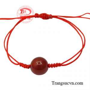 Dây tết mã não bình an được chế tác từ mã não thiên nhiên hợp phong thủy.