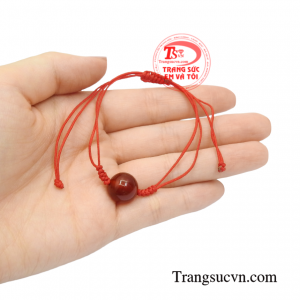 Dây tết mã não bình an tinh tế.