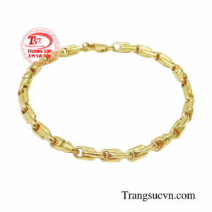 Lắc tay nam vàng phong độ chế tác bằng vàng 10k bền đẹp, chất lượng