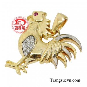 Thiết kế 3D hình tượng gà trống oai vệ mạnh mẽ cùng đường nét tinh xảo dành riêng cho những người tuổi dậu.