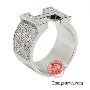 Nhẫn nam kim cương cá tính khẳng định đẳng cấp của phái mạnh. 
