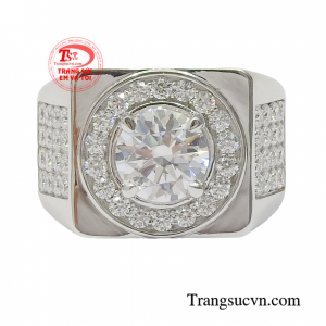Nhẫn nam vàng trắng hiện đang là mẫu trang sức được rất nhiều phái mạnh ưa chuộng lựa chọn