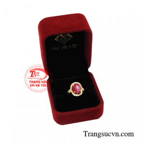 Nhẫn nữ ruby sao thời trang uy tín.