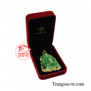 Phật Quan Âm cẩm thạch vàng tây