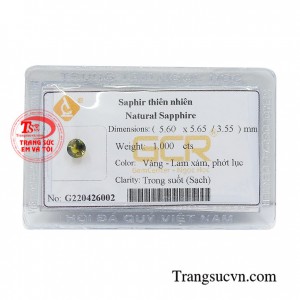 Saphir ép vỉ tài lộc bền đẹp, chất lượng, có giấy kiểm định đá quý đảm bảo.