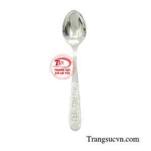Thìa bạc xinh xắn cho bé chế tác theo yêu cầu, giao hàng toàn quốc.