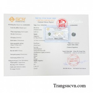 Sapphire thiên nhiên chất lượng có giấy định đá quý uy tín.