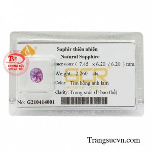 Viên sapphire thiên nhiên thịnh vượng màu sắc đẹp, chất lượng cao, có giấy kiểm định đảm bảo