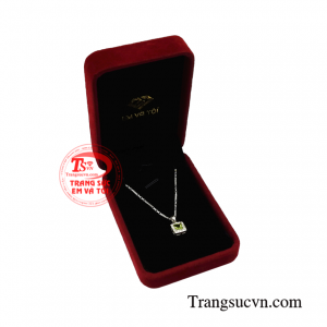 Bộ mặt dây bạc đá peridot