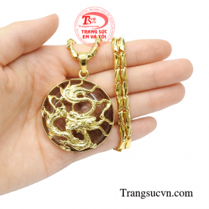 Bộ mặt rồng đá thạch anh tóc may mắn, thành công.