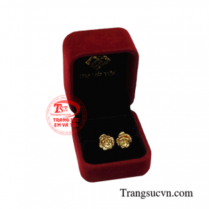 Bông tai vàng quyến rũ thanh toán an toàn.
