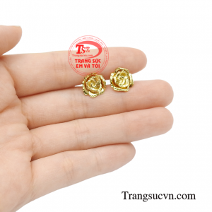 Bông tai vàng quyến rũ bảo hành 12 tháng.