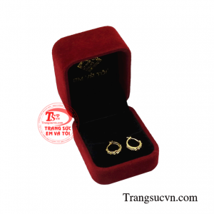 Bông tai vàng tây dễ thương bền đẹp, tinh xảo.
