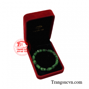 Chuỗi tay cẩm thạch tài lộc uy tín.