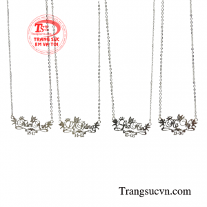 Dây chuyền bạc chữ cho bé chất lượng.