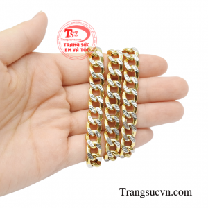 Dây chuyền nhập khẩu mạnh mẽ vàng 10k chất lượng.