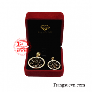 Mặt dây đôi tinh tế