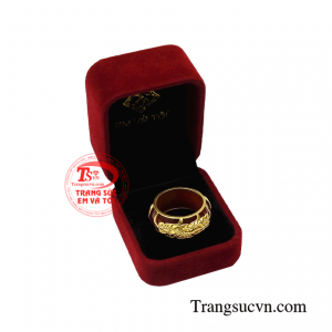 Nhẫn nam rồng vàng may mắn chất lượng.