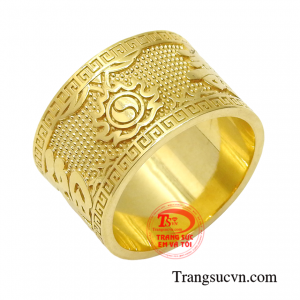 Nhẫn nam vàng phúc lộc thọ chất lượng.