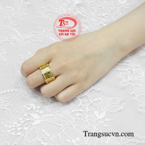Nhẫn nam vàng tây kim tiền