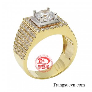 Nhẫn nam vàng tây xuất chúng mang năng lượng của người đàn ông xuất sắc. 