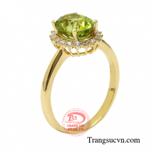 Nhẫn nữ peridot yêu kiều